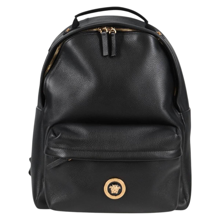 Versace Black Leather Medusa