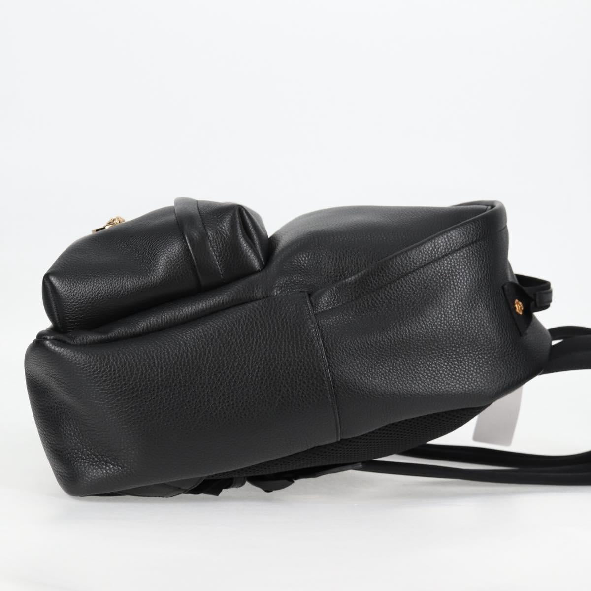Versace Black Leather Medusa