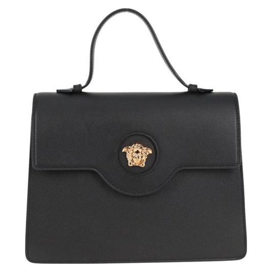 Versace Black Leather Medusa