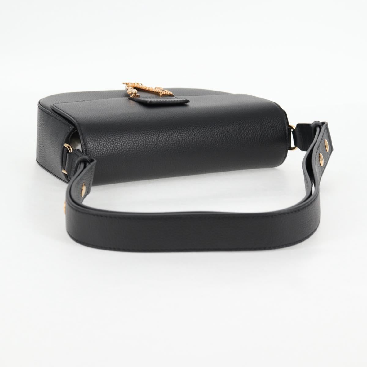 Versace Black Leather Medusa