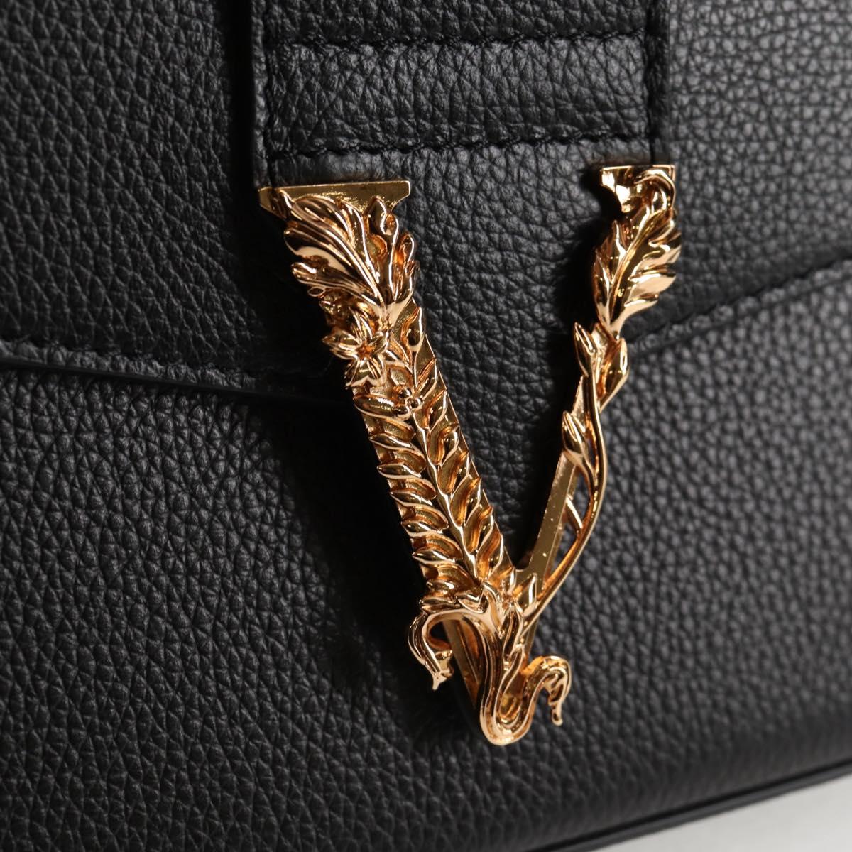 Versace Black Leather Medusa