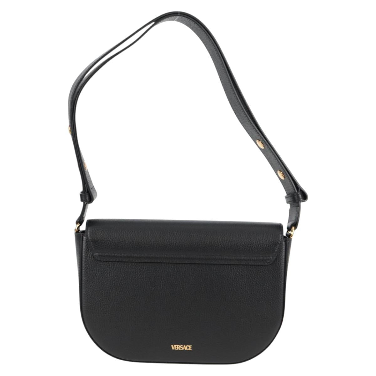 Versace Black Leather Medusa