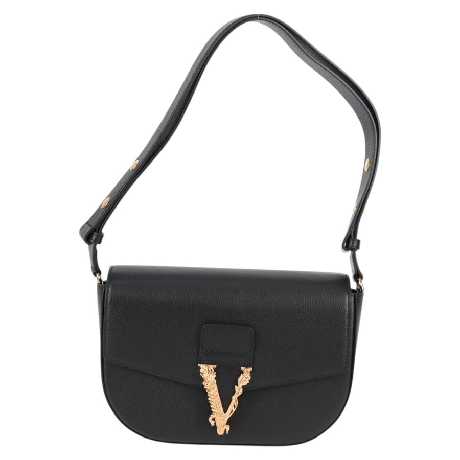 Versace Black Leather Medusa