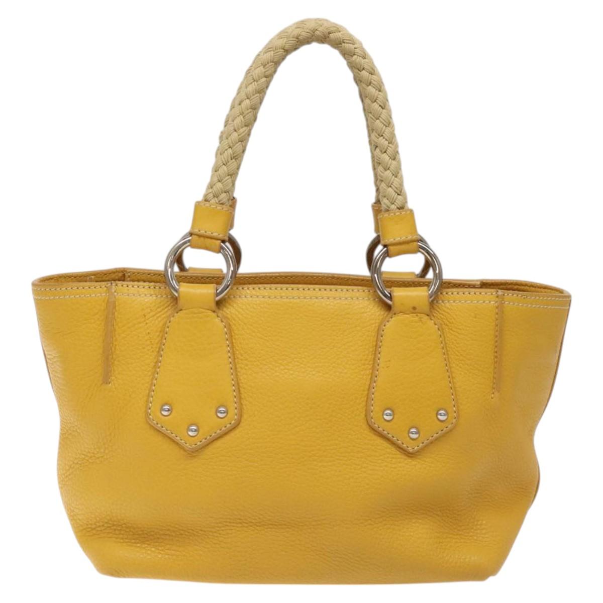 Prada Yellow Leather Handbag