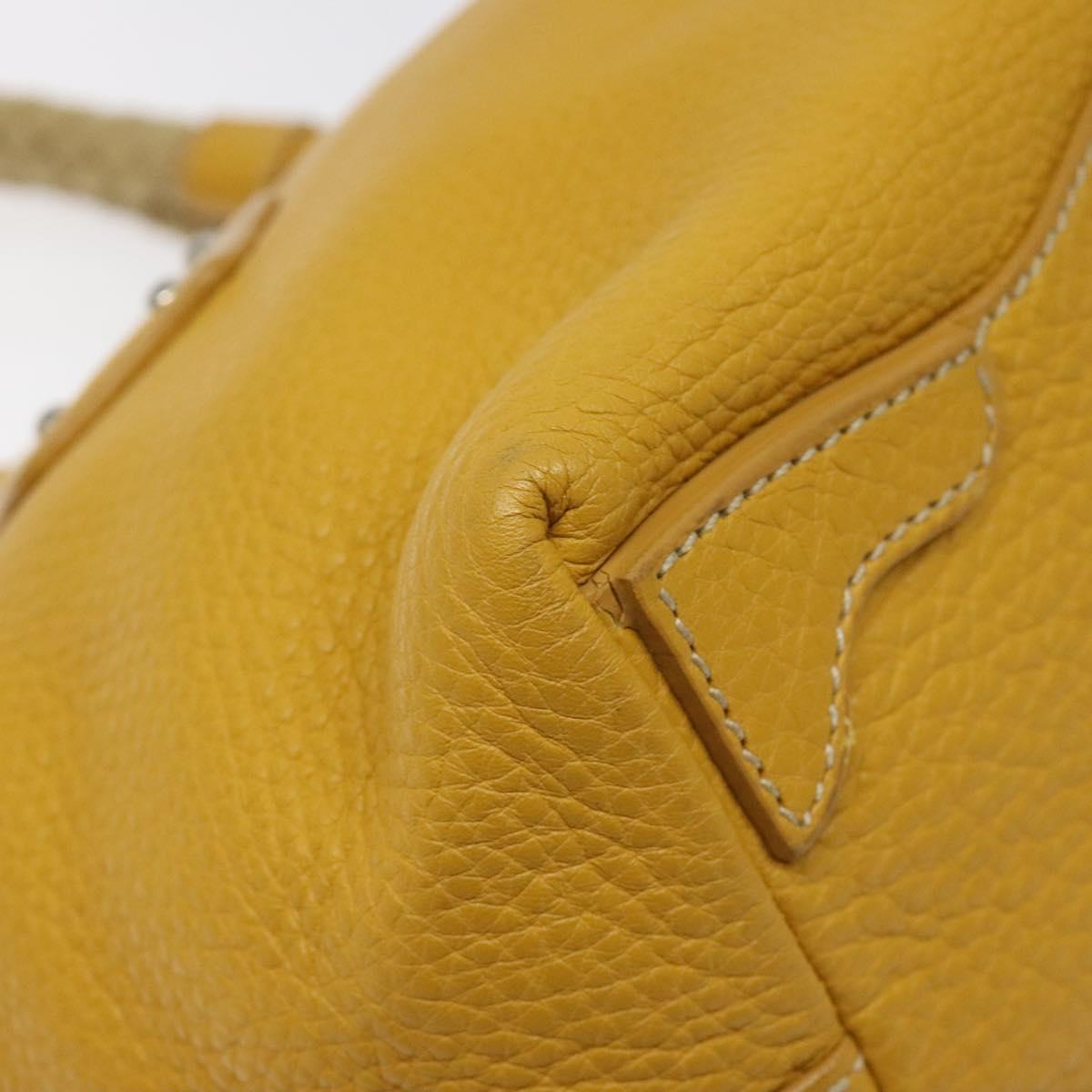 Prada Yellow Leather Handbag