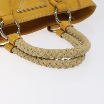 Prada Yellow Leather Handbag