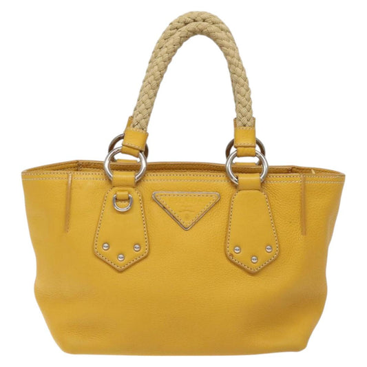 Prada Yellow Leather Handbag