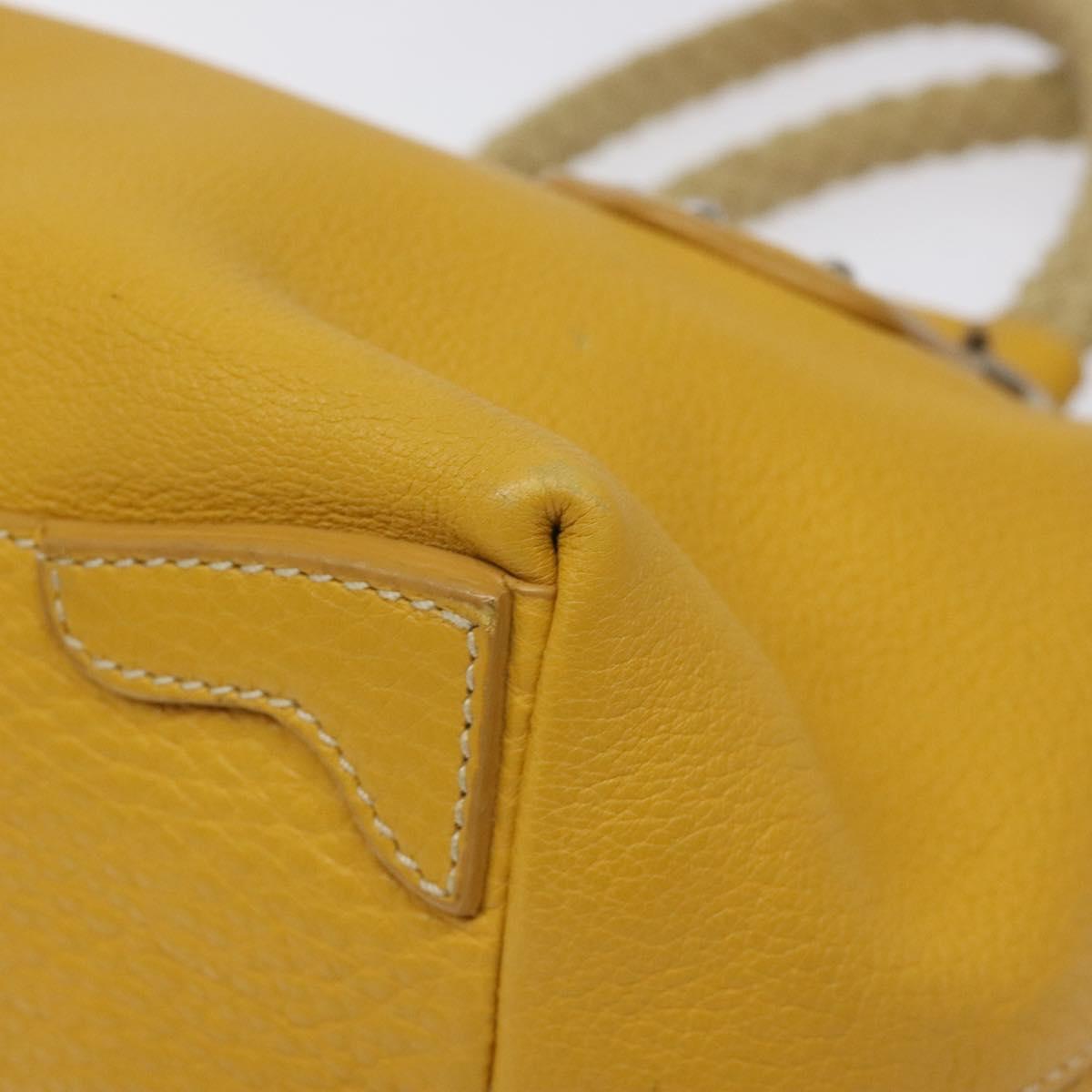 Prada Yellow Leather Handbag