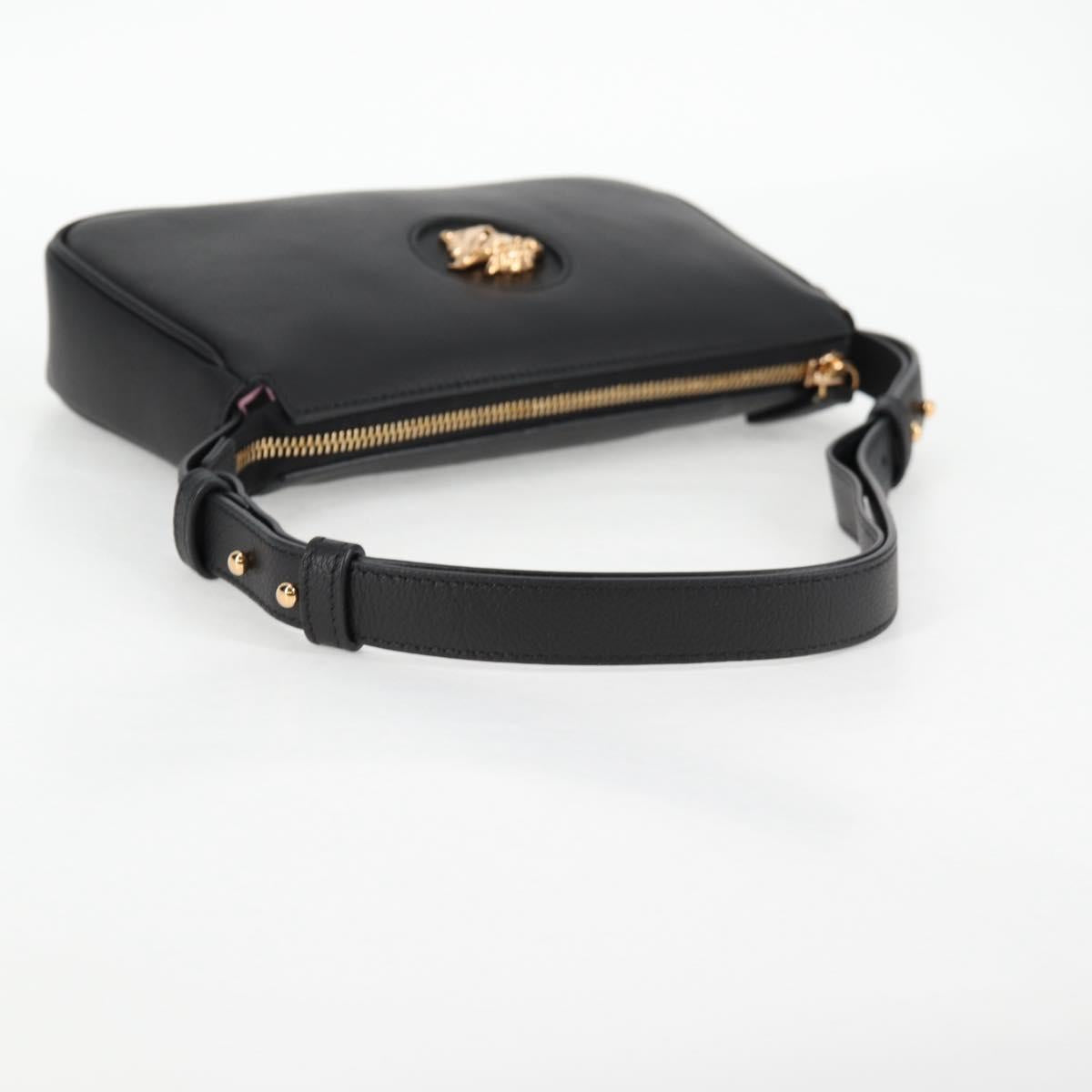 Versace Black Leather Medusa
