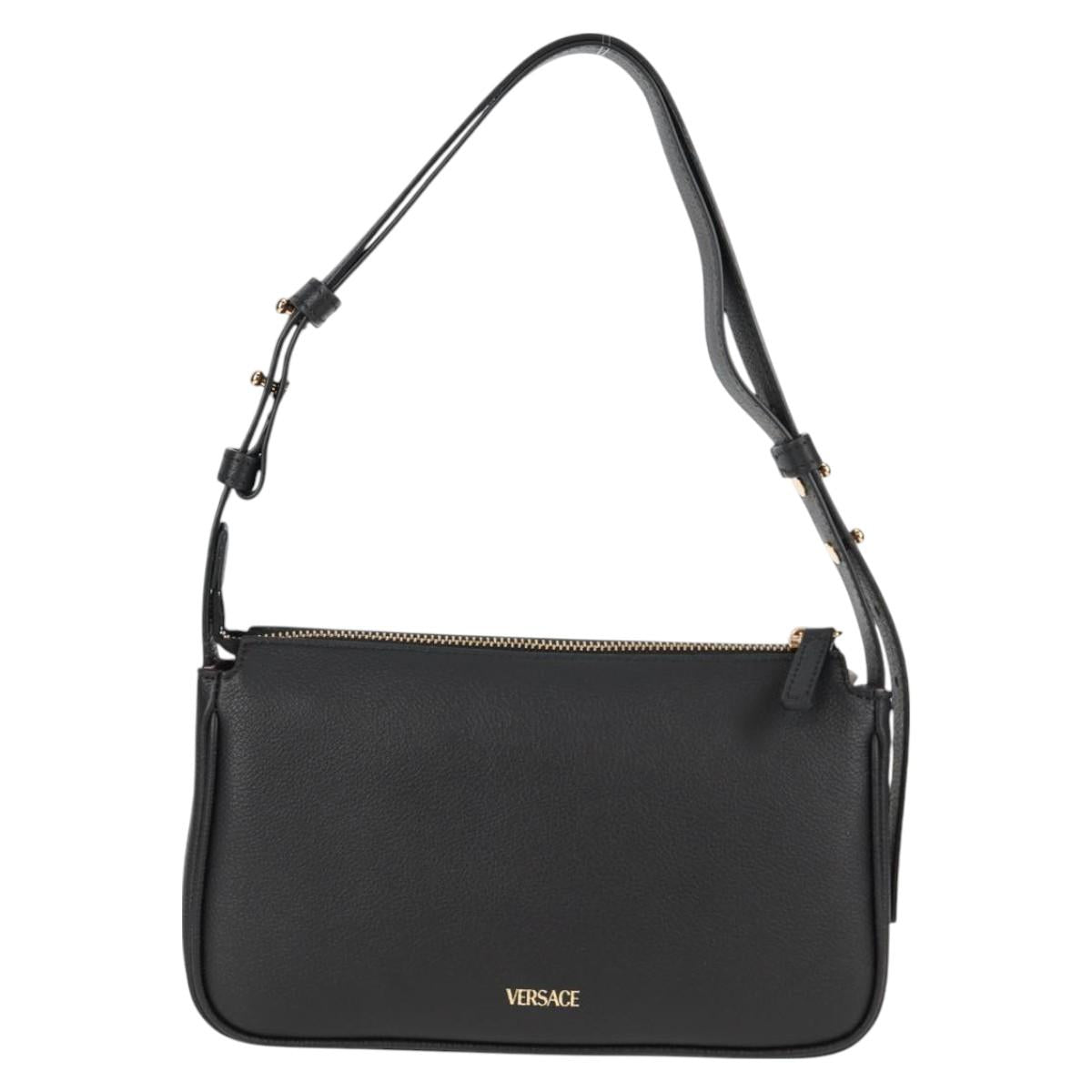 Versace Black Leather Medusa
