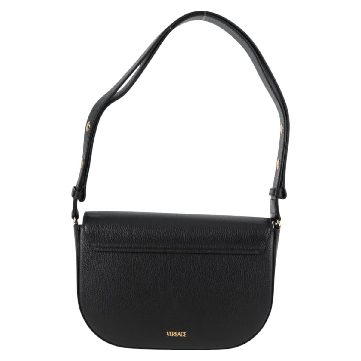 Versace Black Leather Medusa