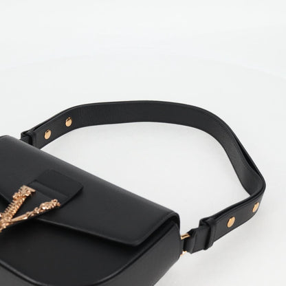 Versace Black Leather Medusa