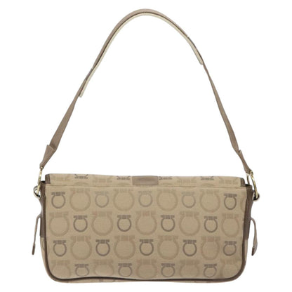 Salvatore Ferragamo Brown Canvas Gancini
