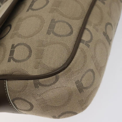 Salvatore Ferragamo Brown Canvas Gancini