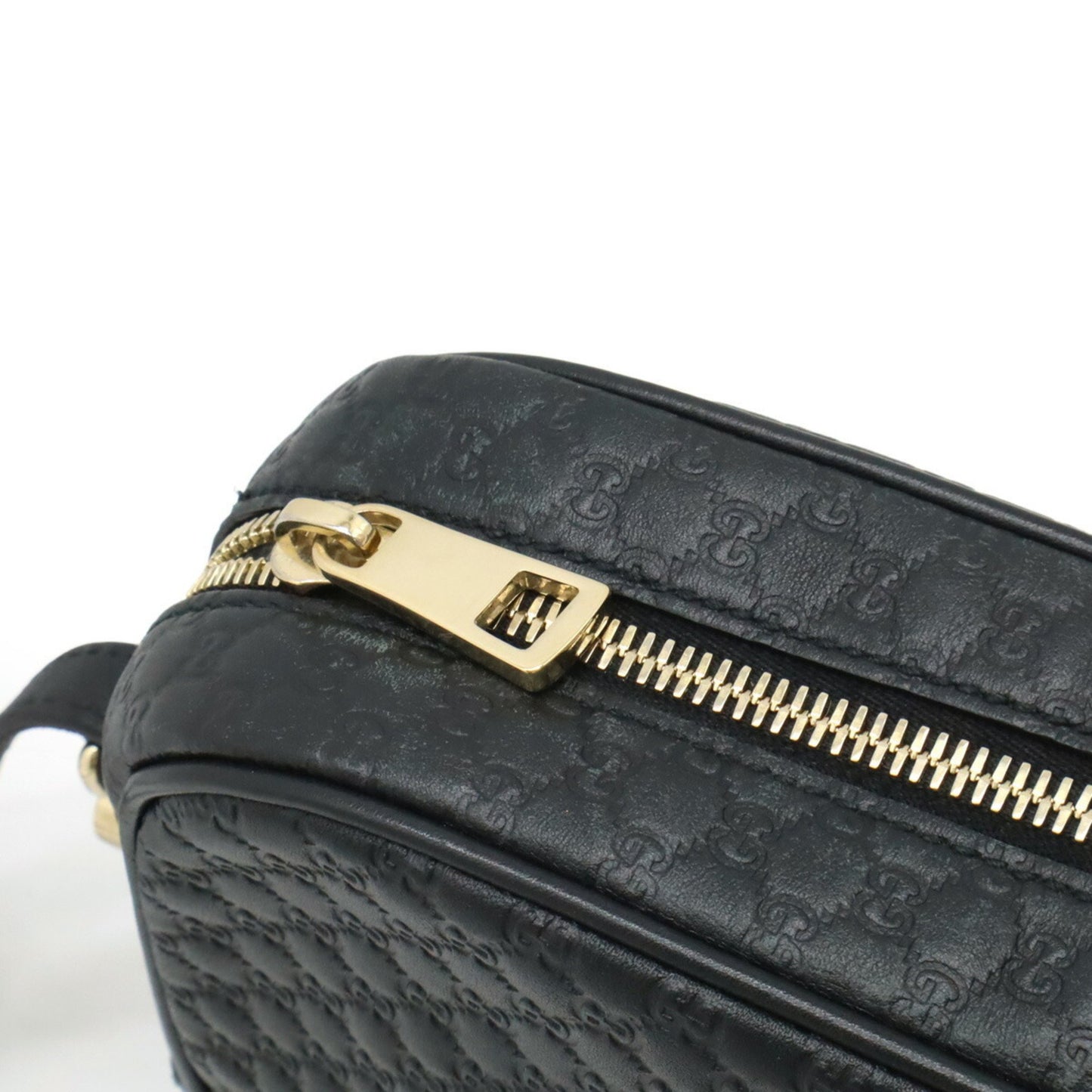 Gucci Black Leather Micro Guccissima
