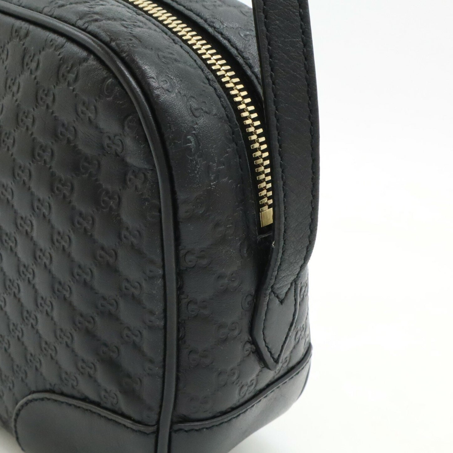 Gucci Black Leather Micro Guccissima