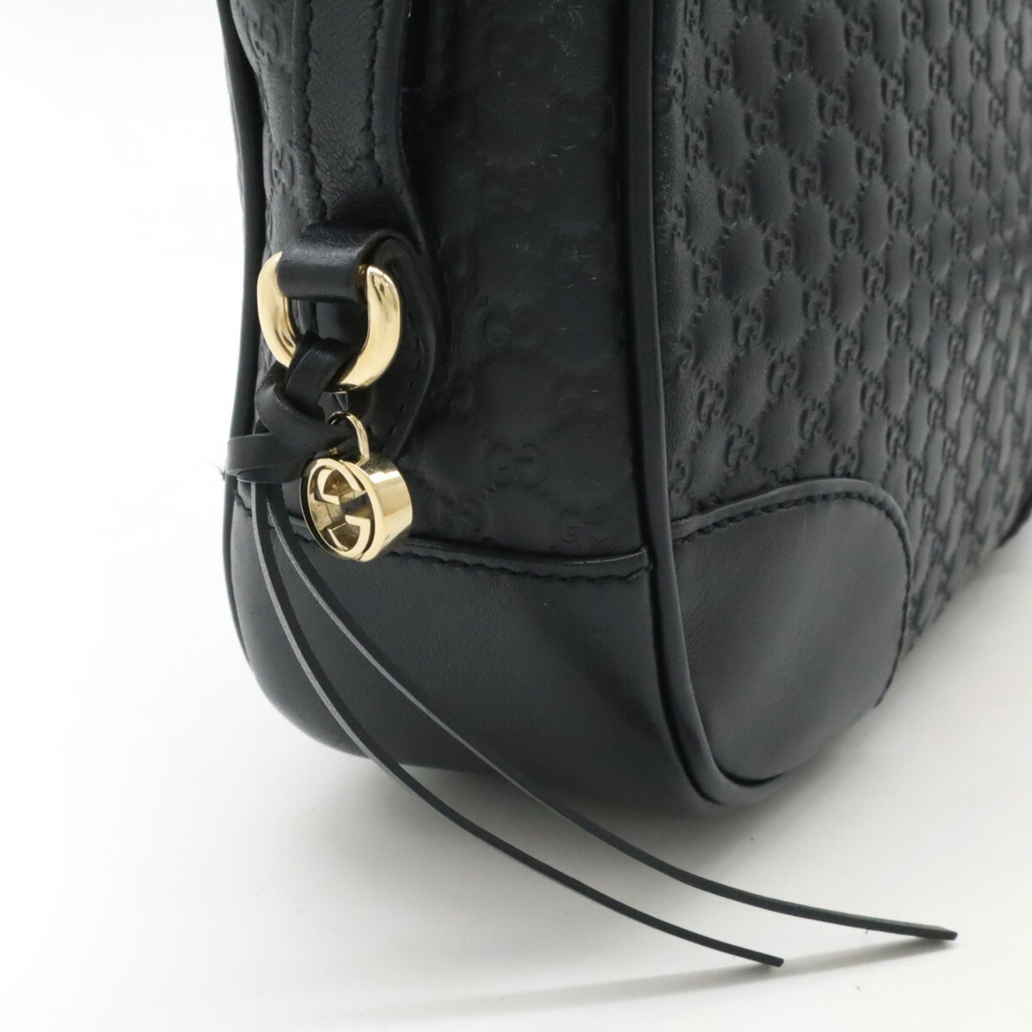 Gucci Black Leather Micro Guccissima