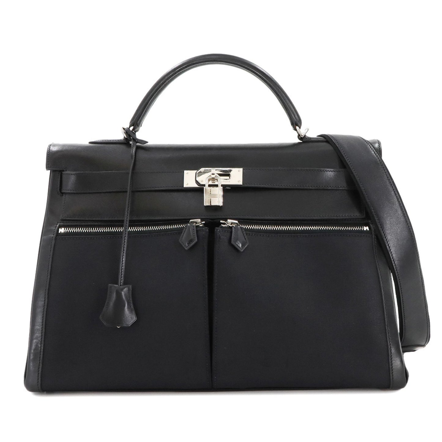Hermès Black Leather Kelly Lakis