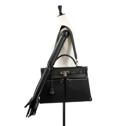 Hermès Black Leather Kelly Lakis