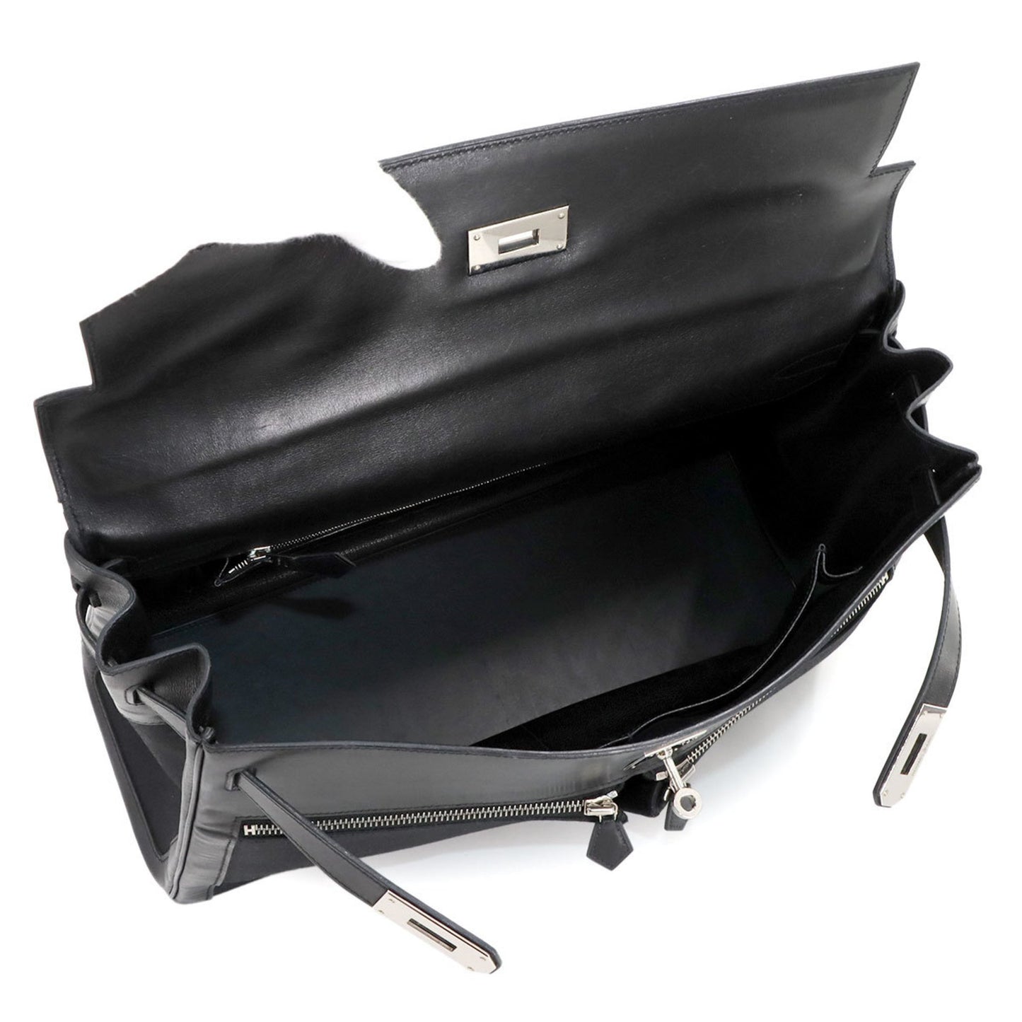 Hermès Black Leather Kelly Lakis