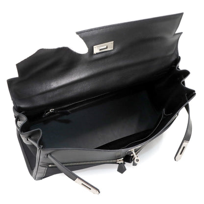 Hermès Black Leather Kelly Lakis