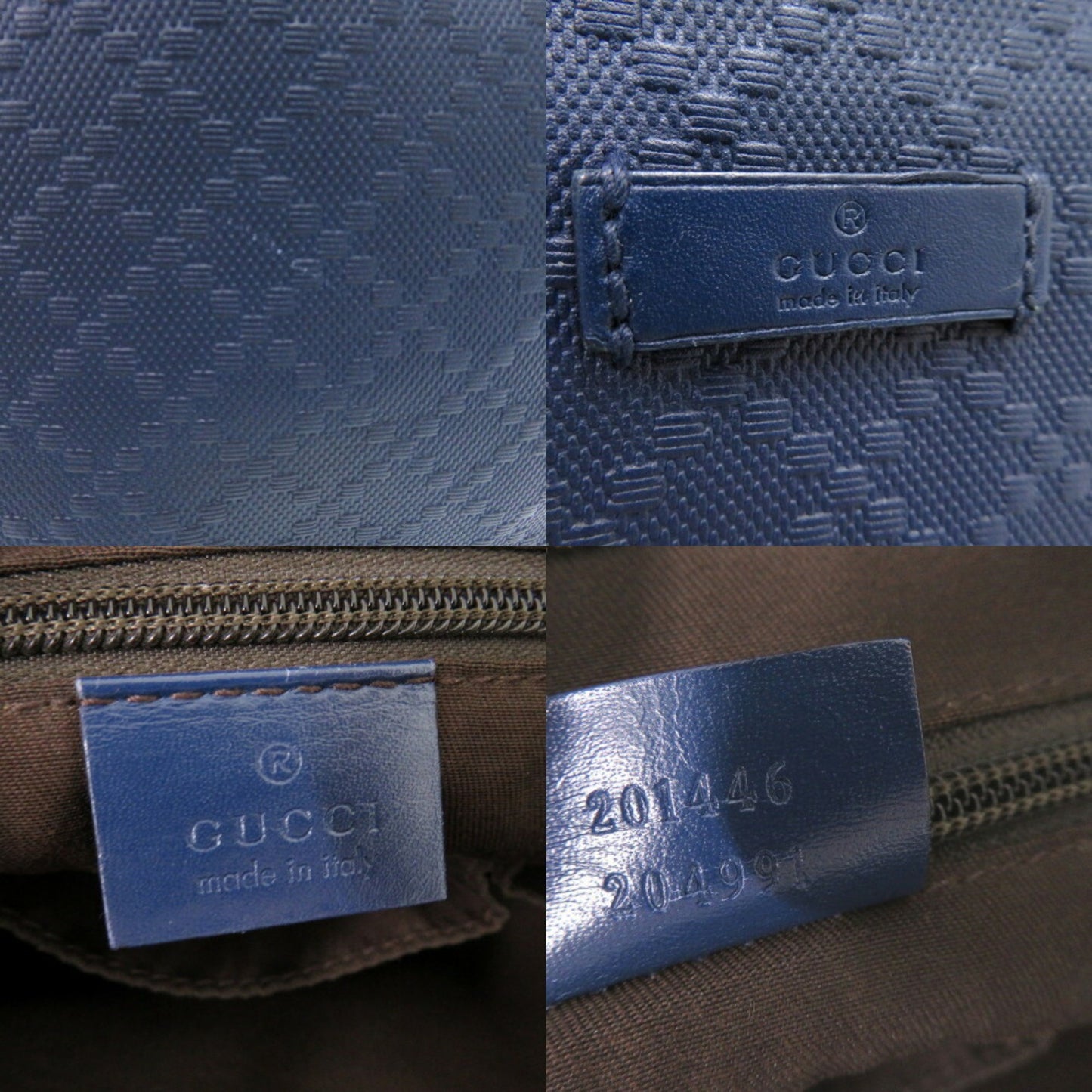 Gucci Blue Leather Diamante