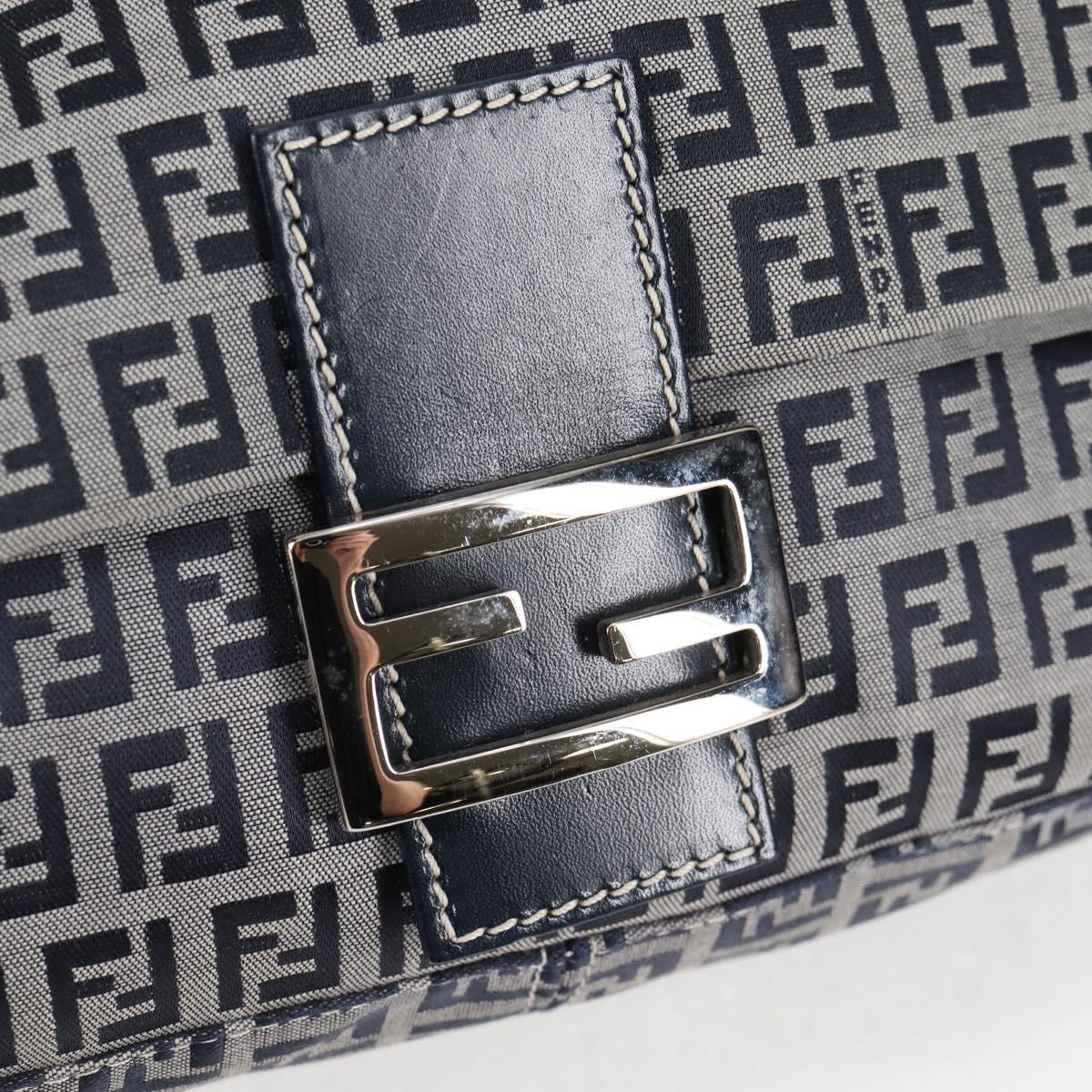 Fendi Blue Canvas Mamma Baguette