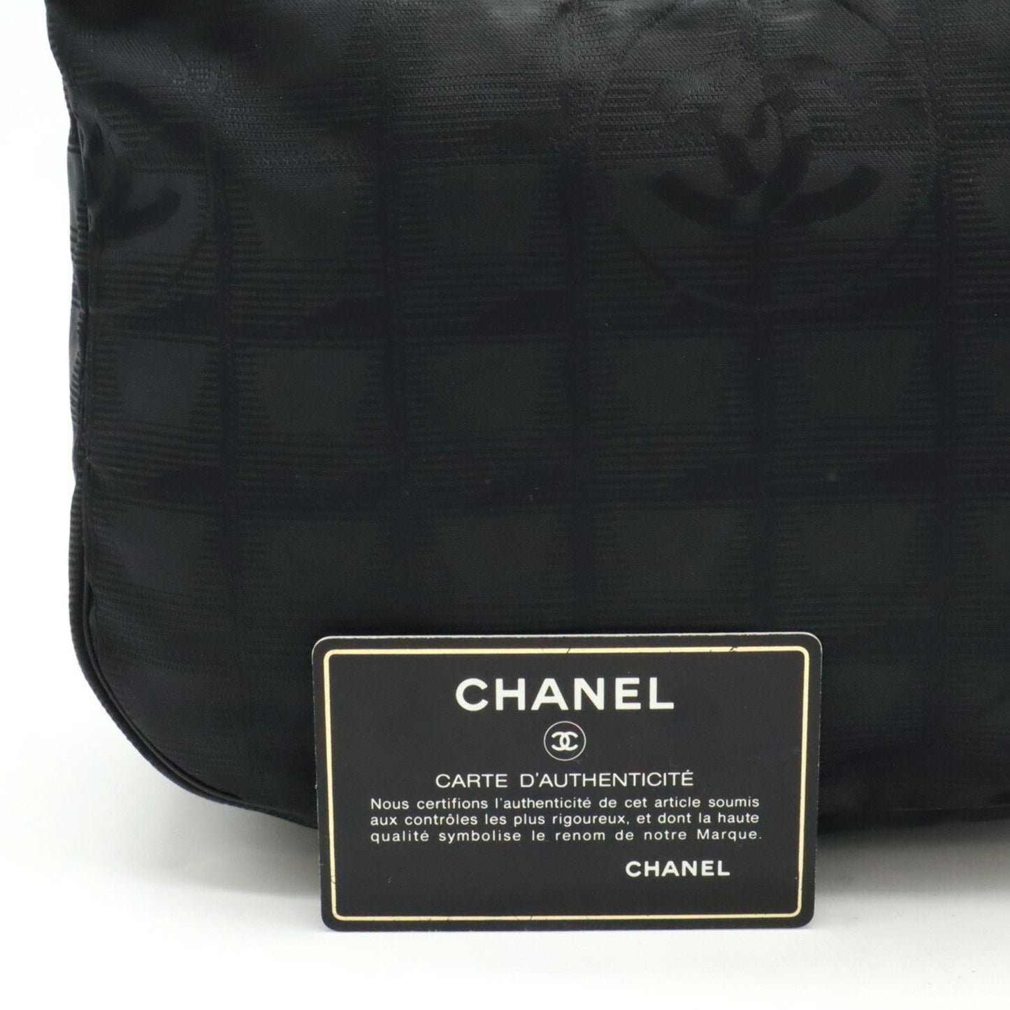 Chanel Black Canvas Travel Line