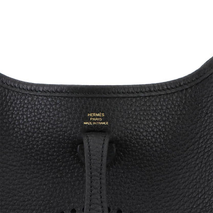 Hermès Black Leather Evelyne