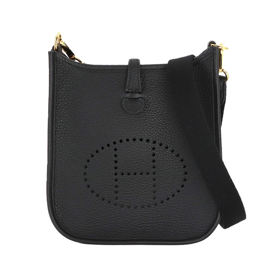 Hermès Black Leather Evelyne