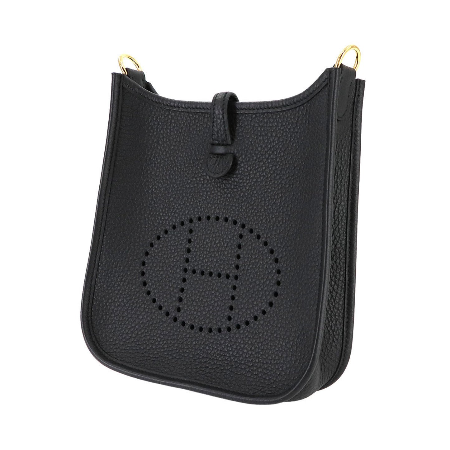 Hermès Black Leather Evelyne