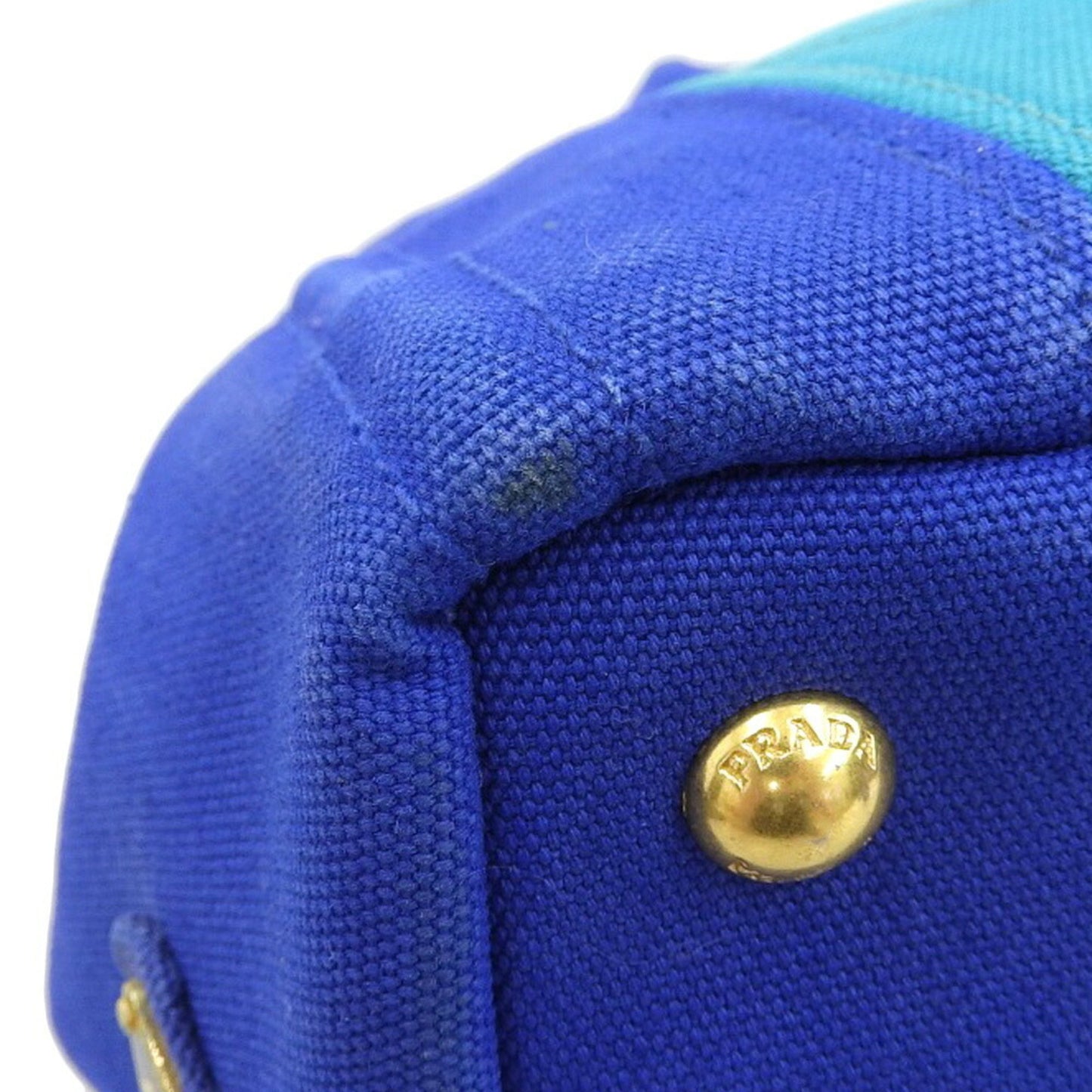Prada Blue Canvas Canapa