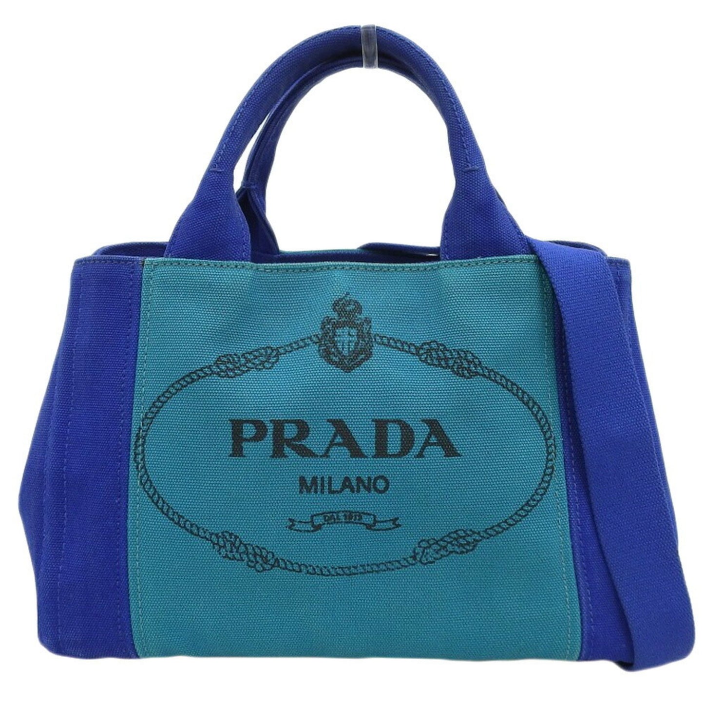 Prada Blue Canvas Canapa