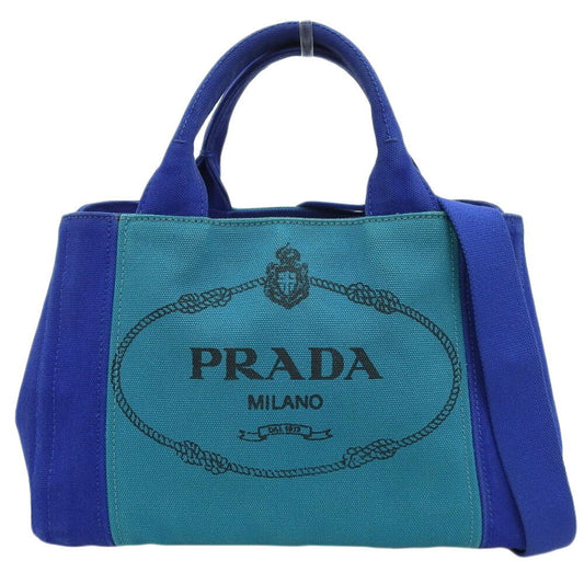 Prada Blue Canvas Canapa