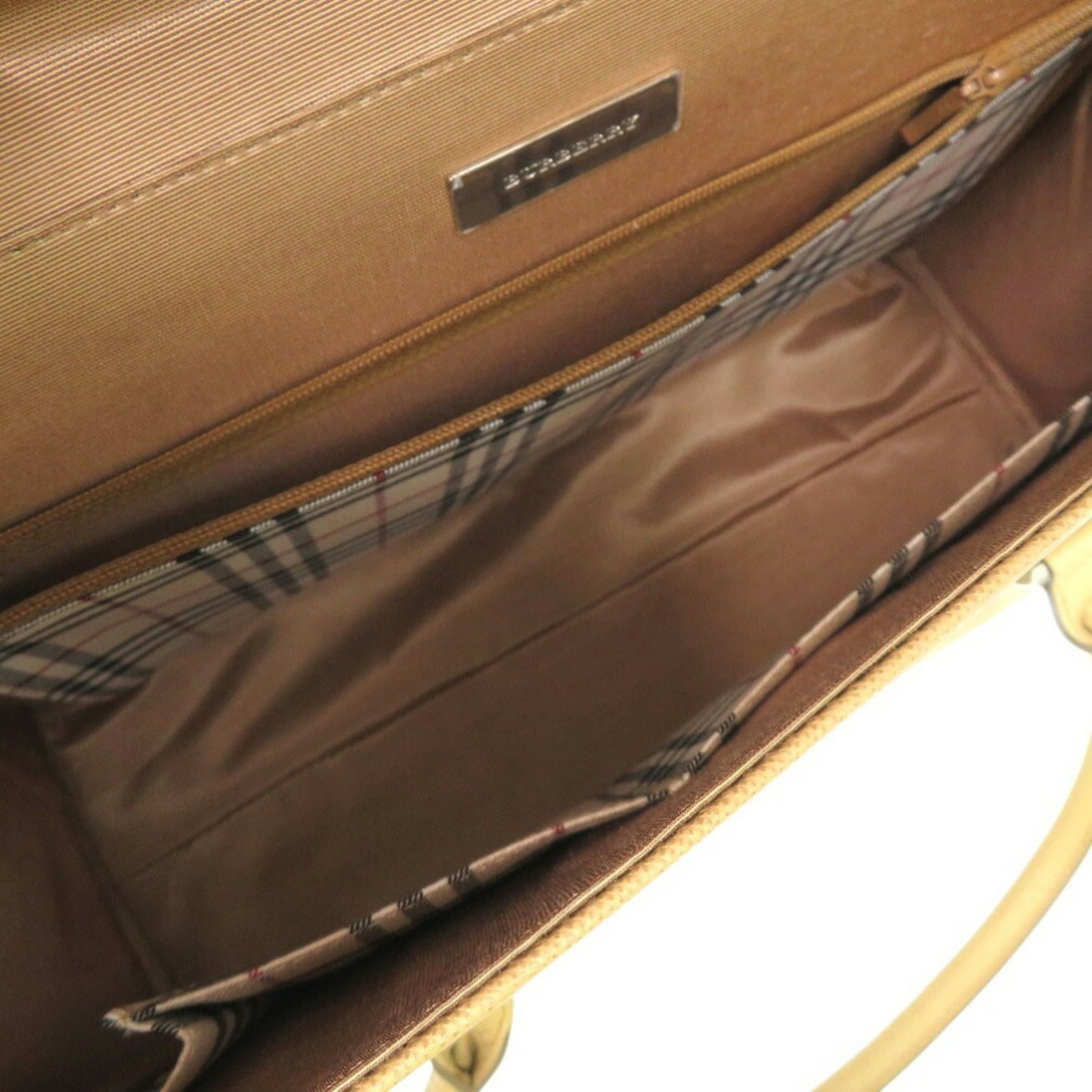 Burberry Brown Leather Nova Check