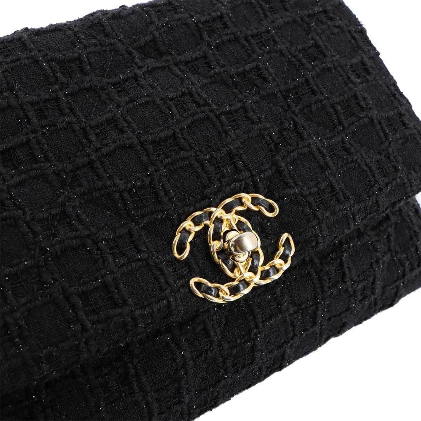 Chanel Black Tweed Chanel 19