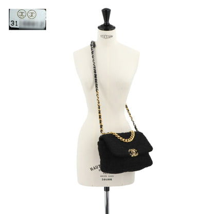 Chanel Black Tweed Chanel 19
