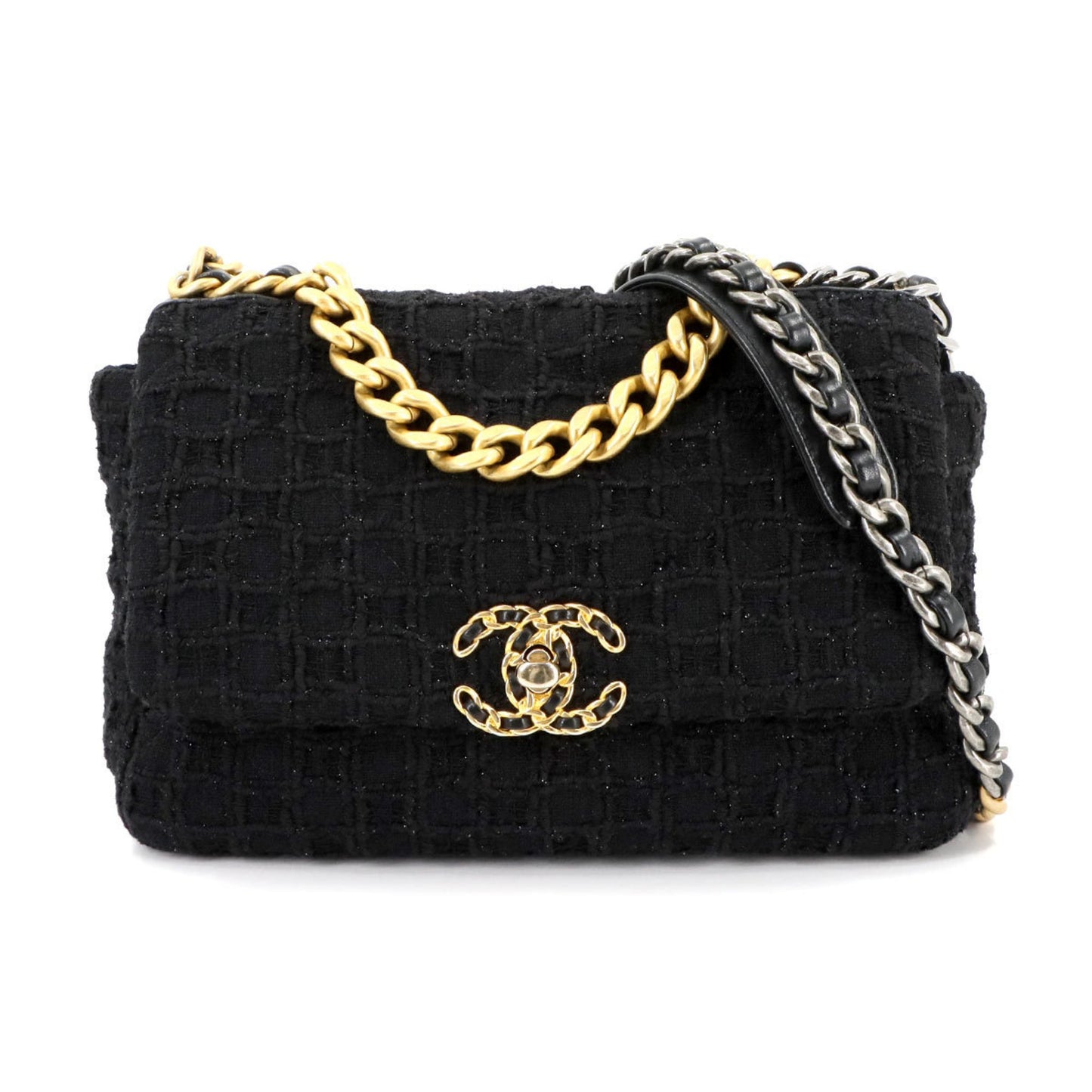 Chanel Black Tweed Chanel 19