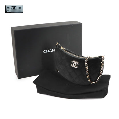 Chanel Black Velvet Half Moon