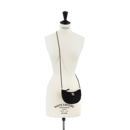 Chanel Black Velvet Half Moon