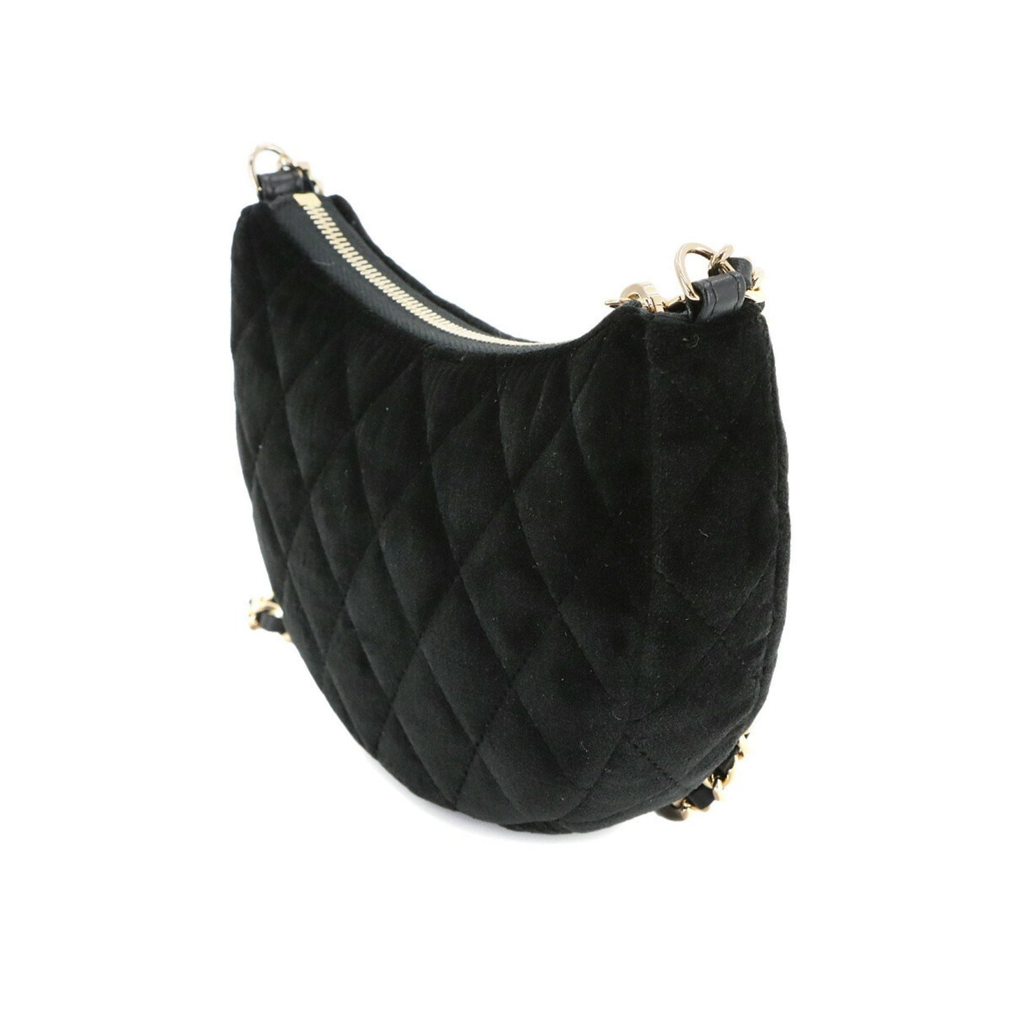 Chanel Black Velvet Half Moon