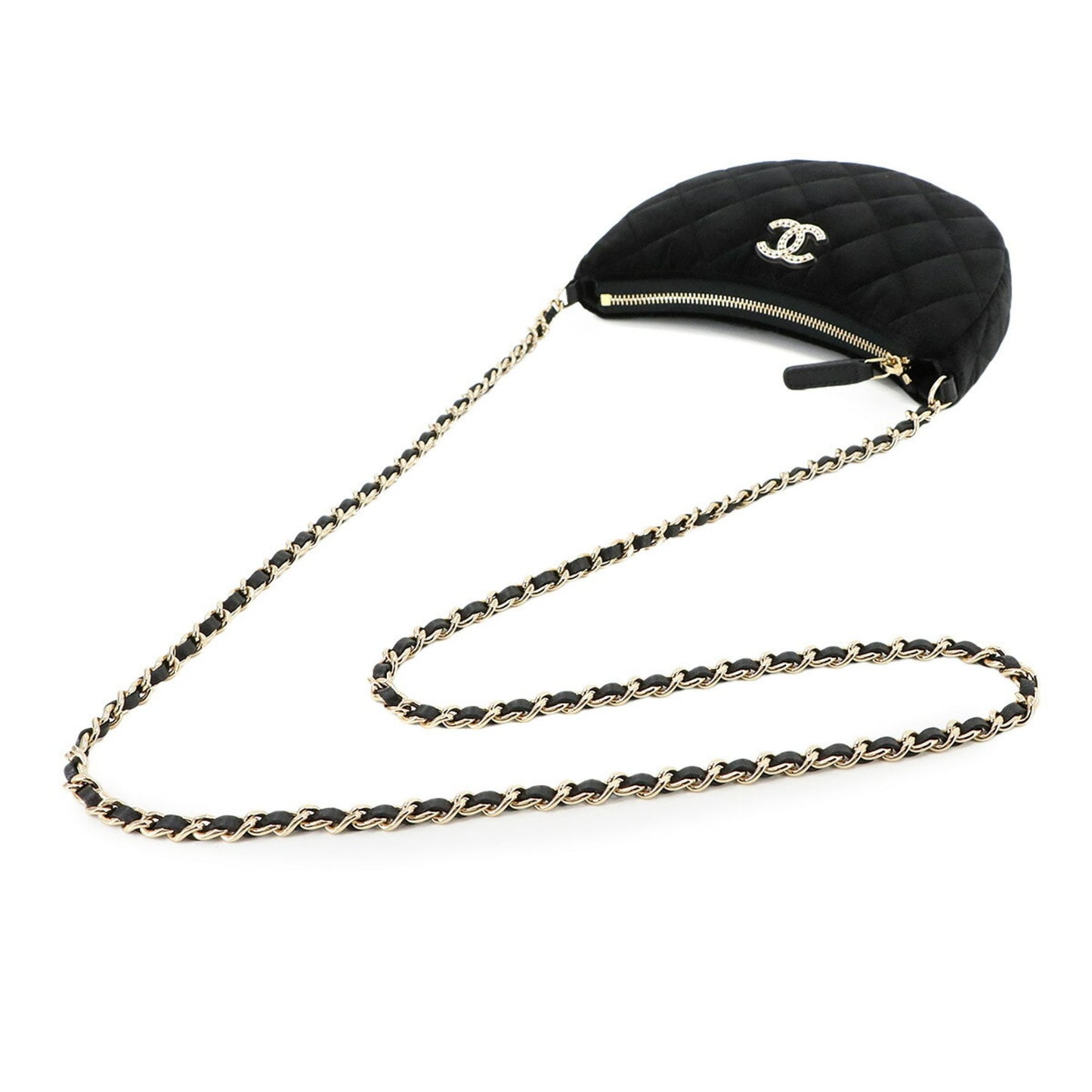 Chanel Black Velvet Half Moon
