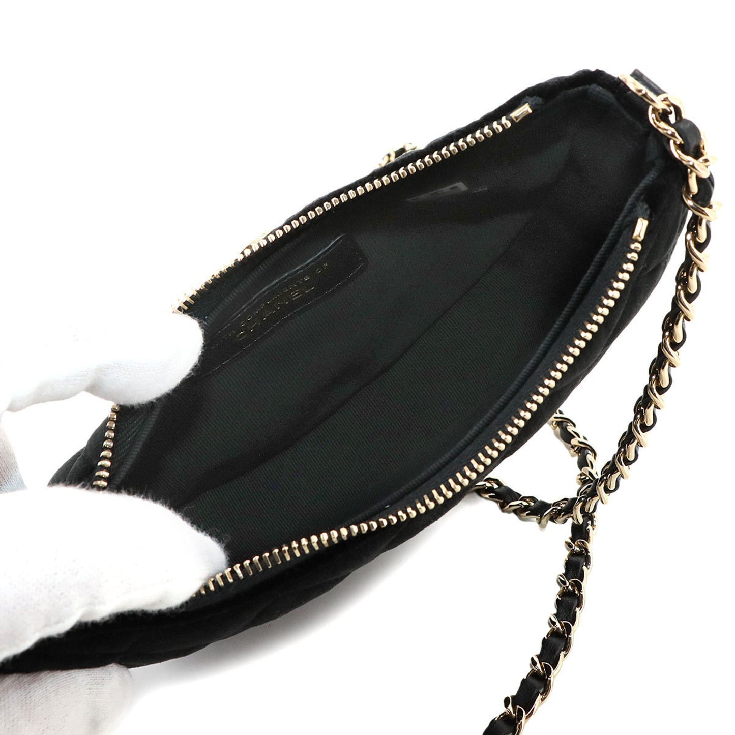 Chanel Black Velvet Half Moon