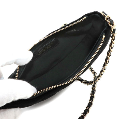 Chanel Black Velvet Half Moon