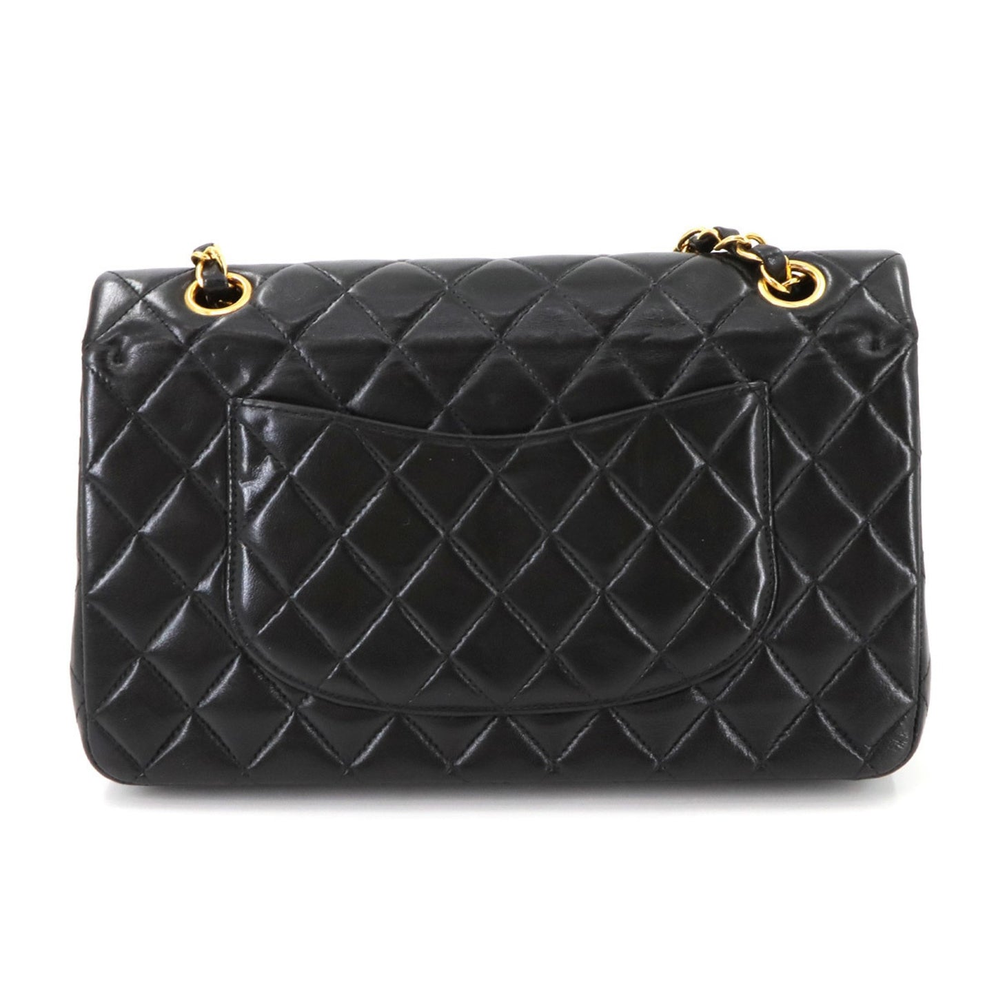 Chanel Black Leather Flap Bag Cuir Noir