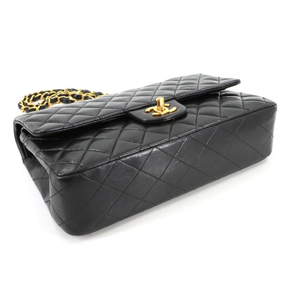 Chanel Black Leather Flap Bag Cuir Noir