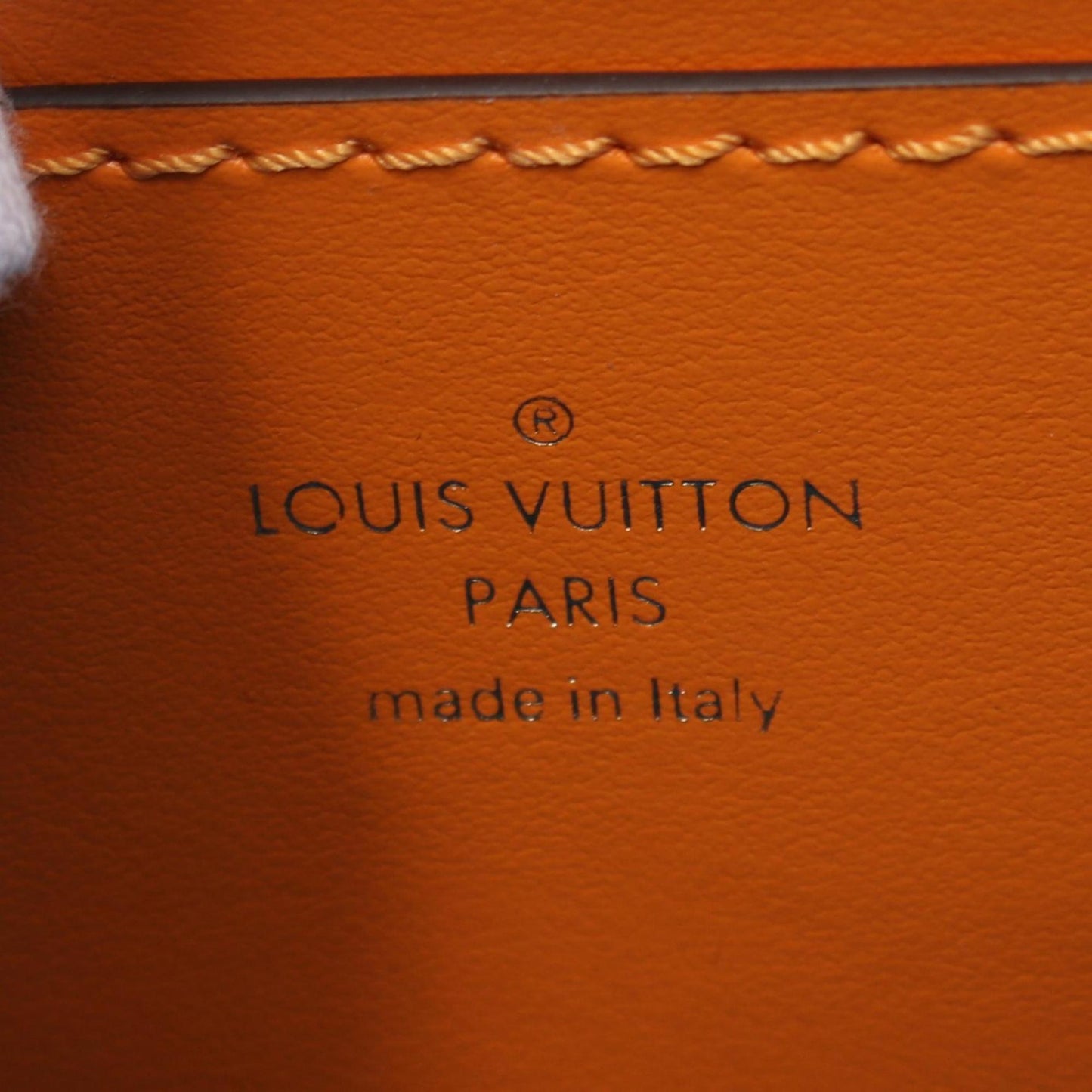 Louis Vuitton Orange Leather Pont Neuf