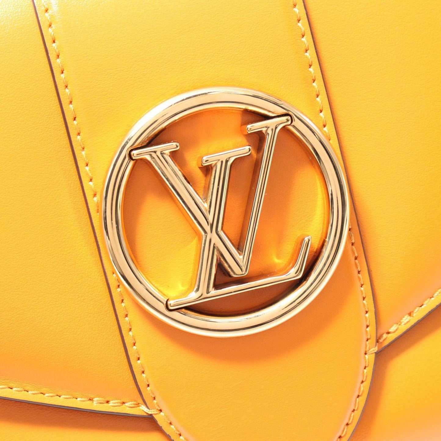 Louis Vuitton Orange Leather Pont Neuf