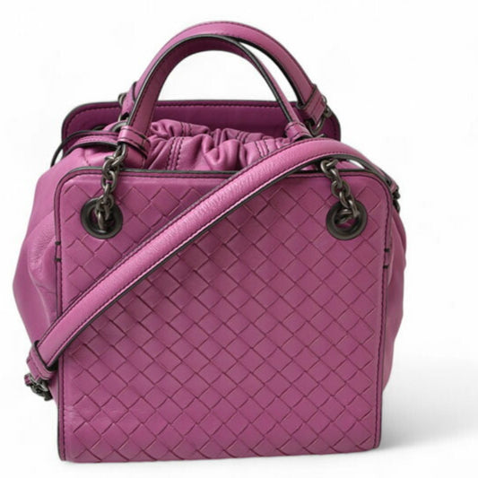 Bottega Veneta Purple Leather Intrecciato