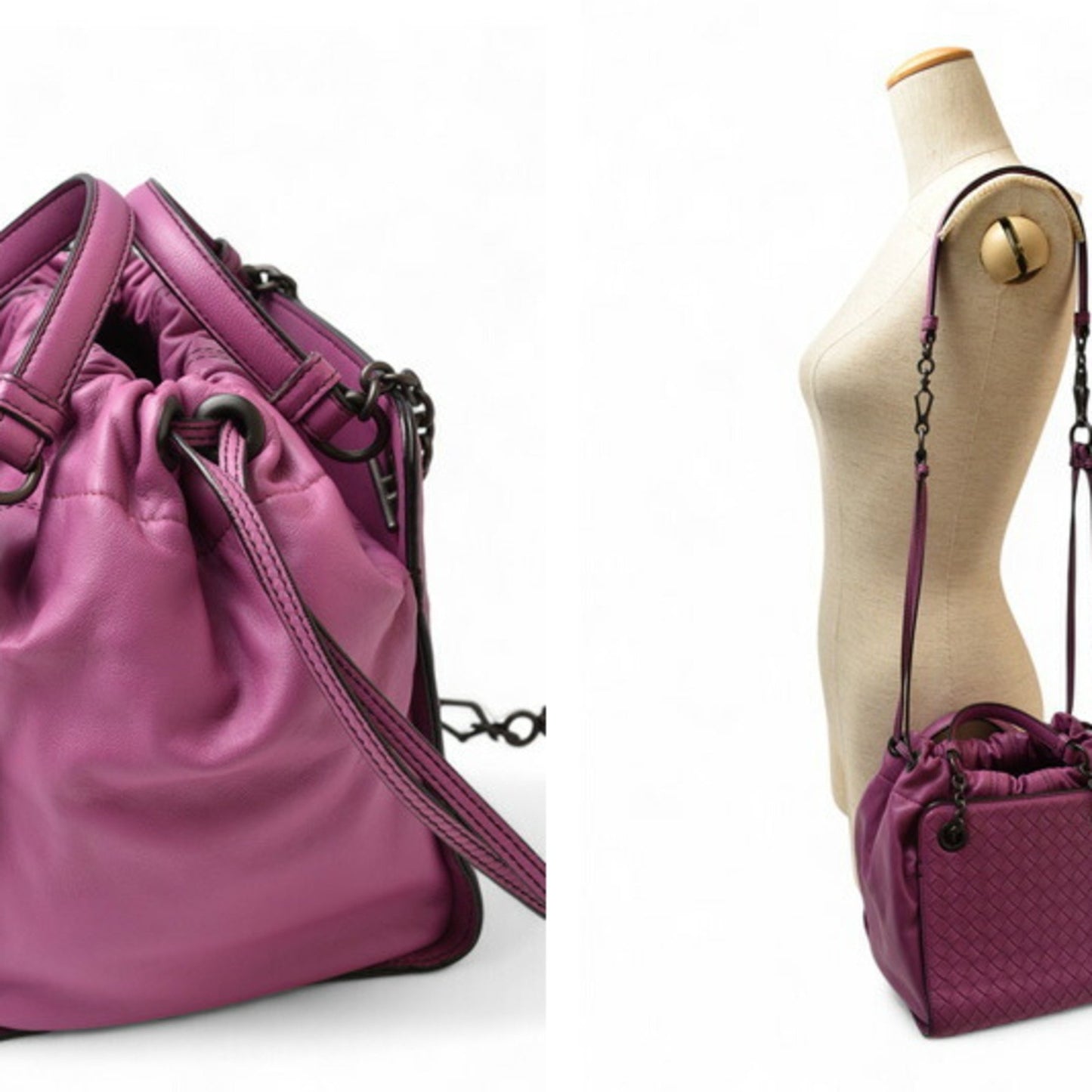 Bottega Veneta Purple Leather Intrecciato